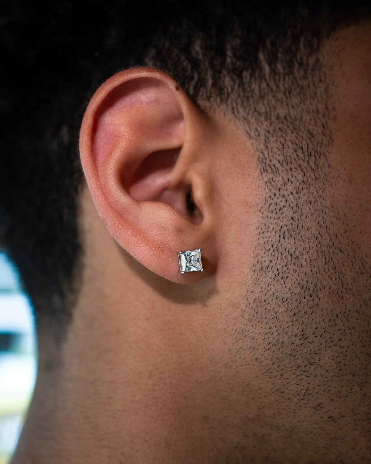6MM Square Moissanite Earrings
