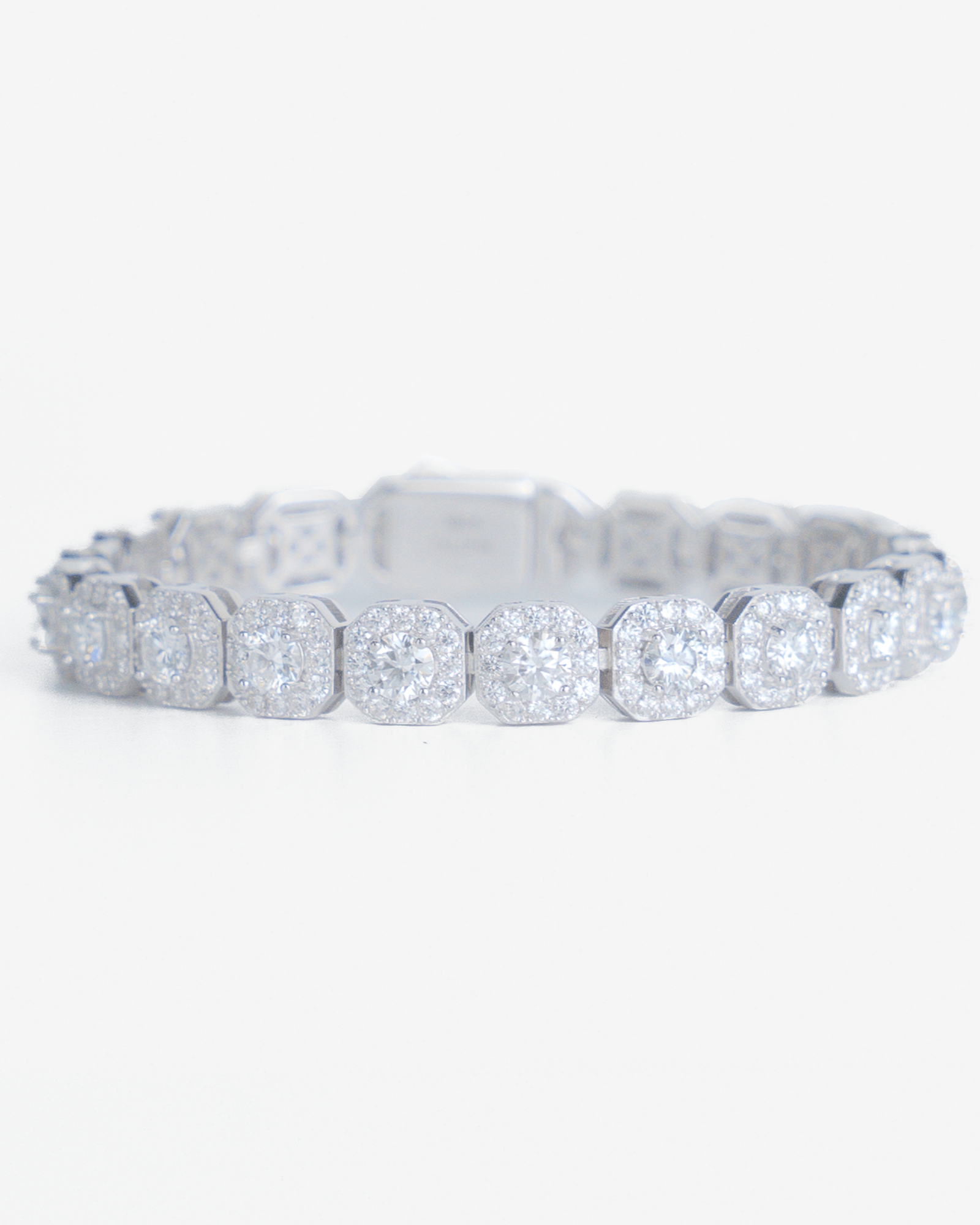 8mm Moissanite Cluster Bracelet