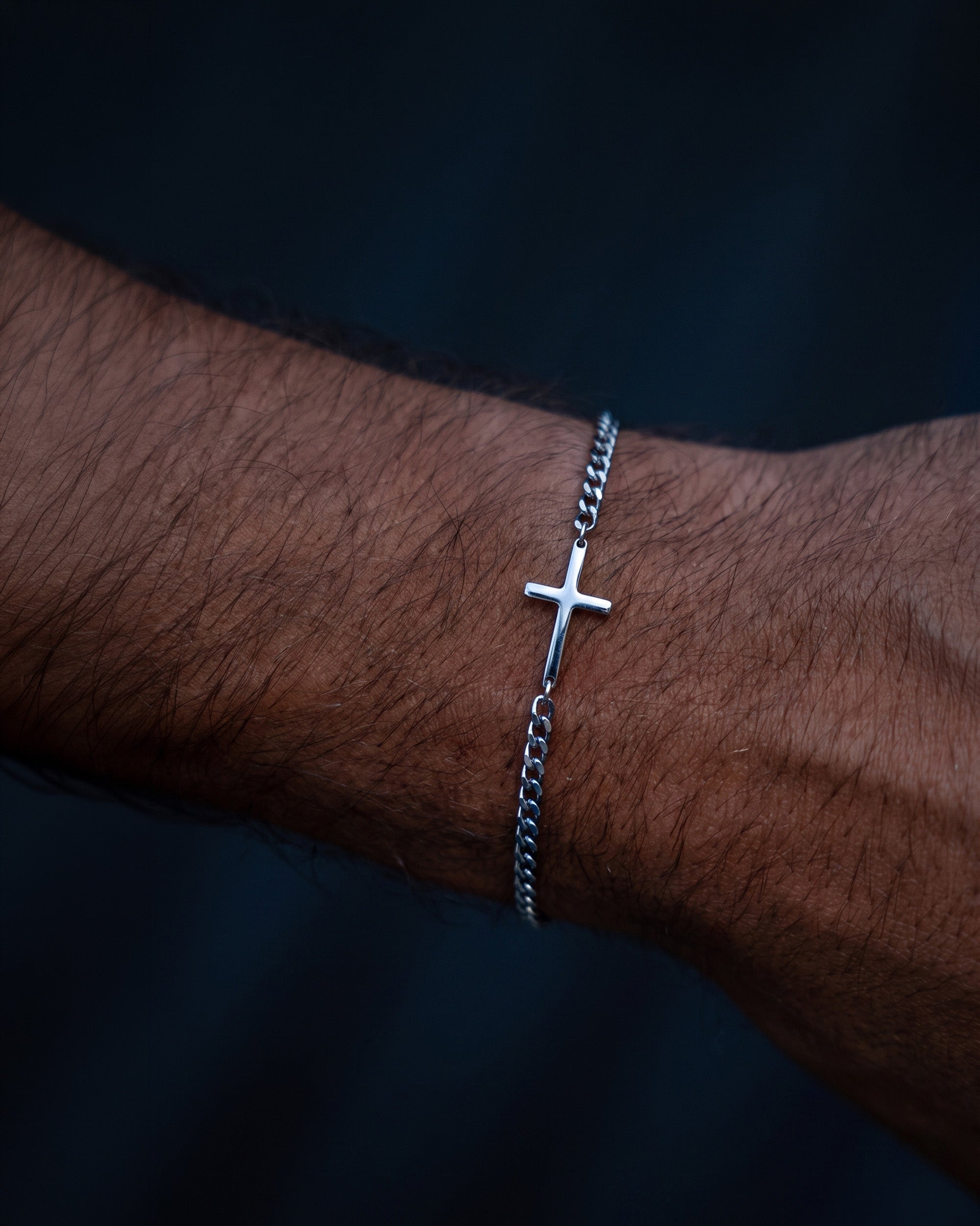 Silver Cross Bracelet