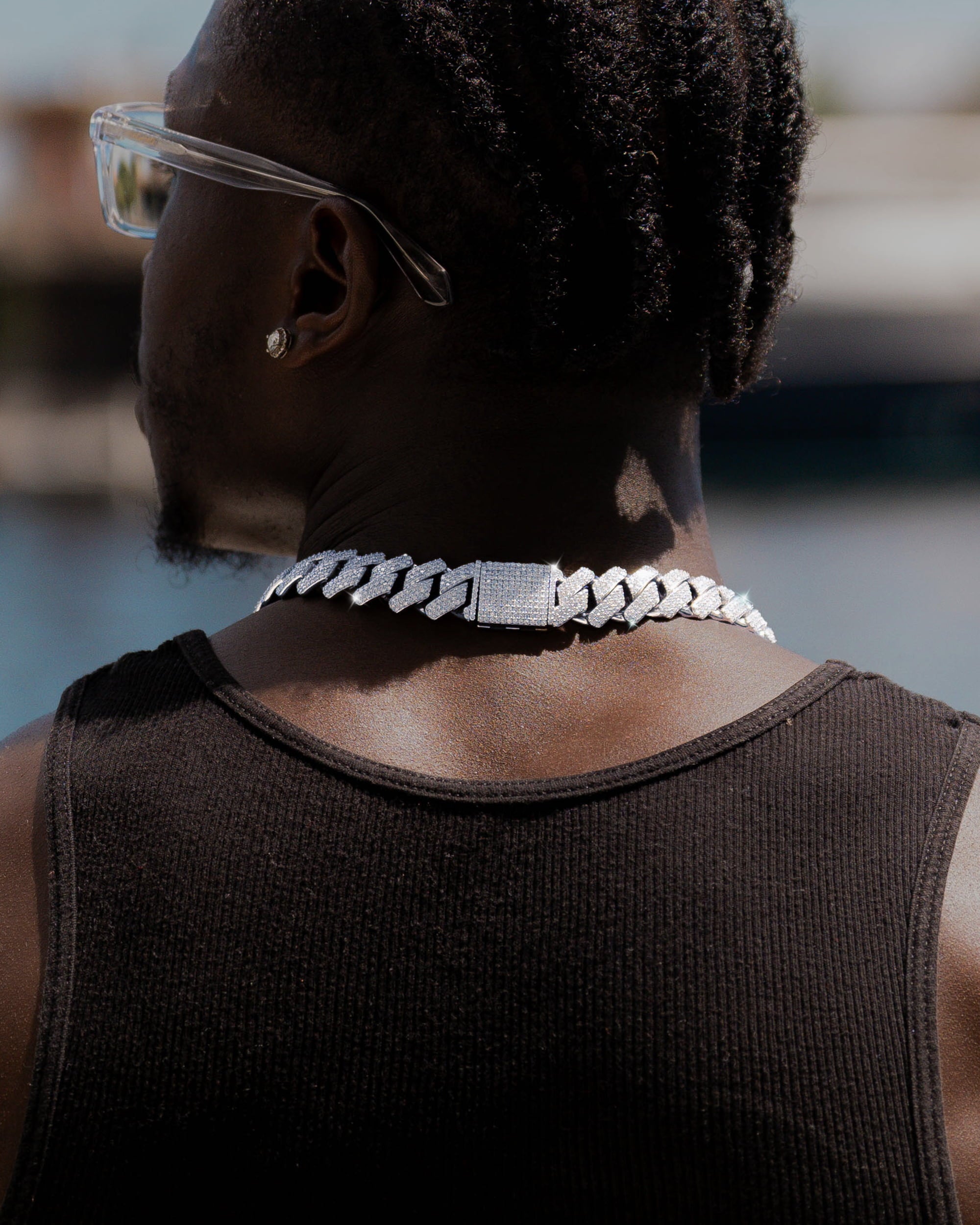 20MM Moissanite Prong Link Chain