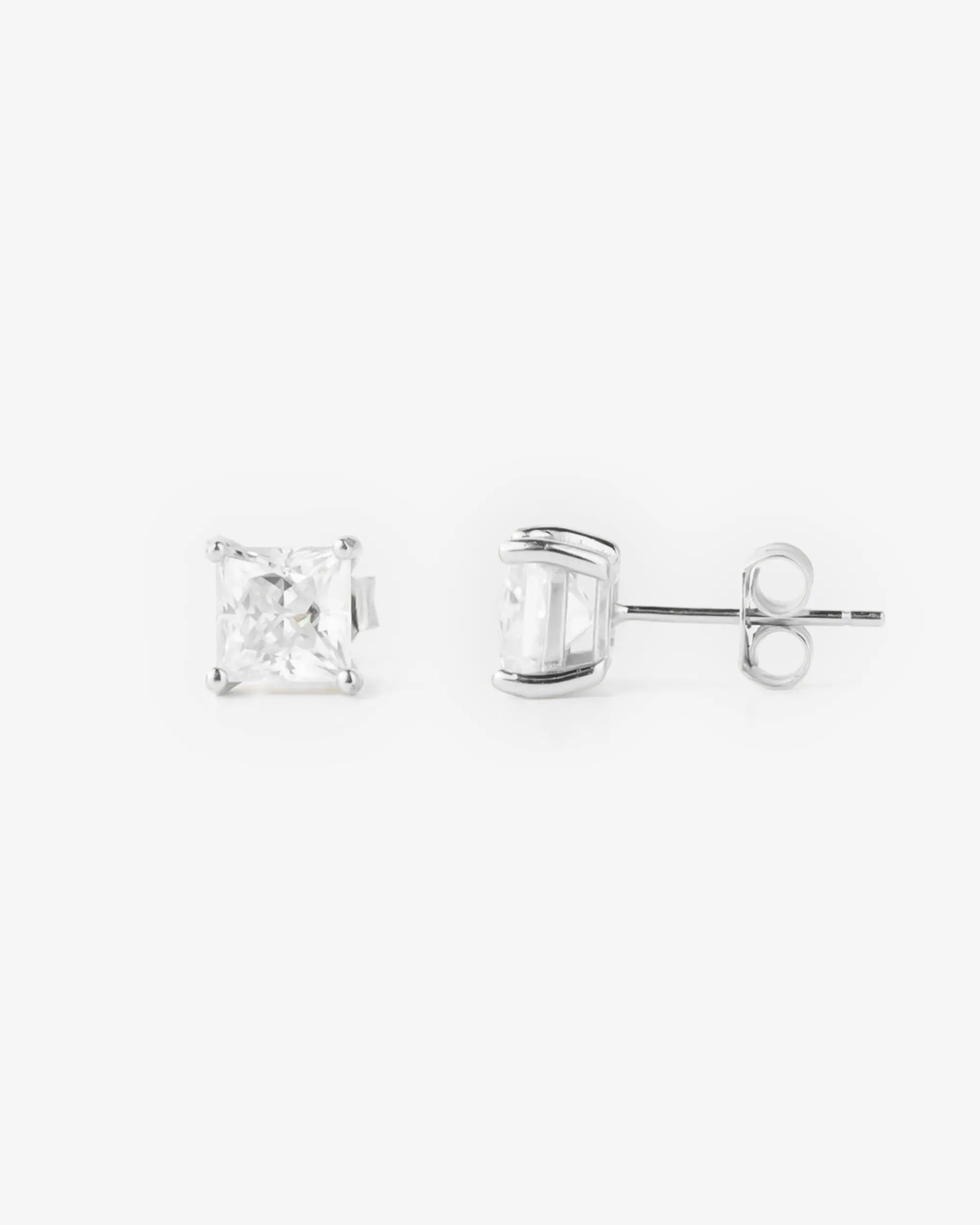 6MM Square Moissanite Earrings