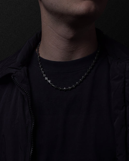 Black Moissanite Thorn Chain