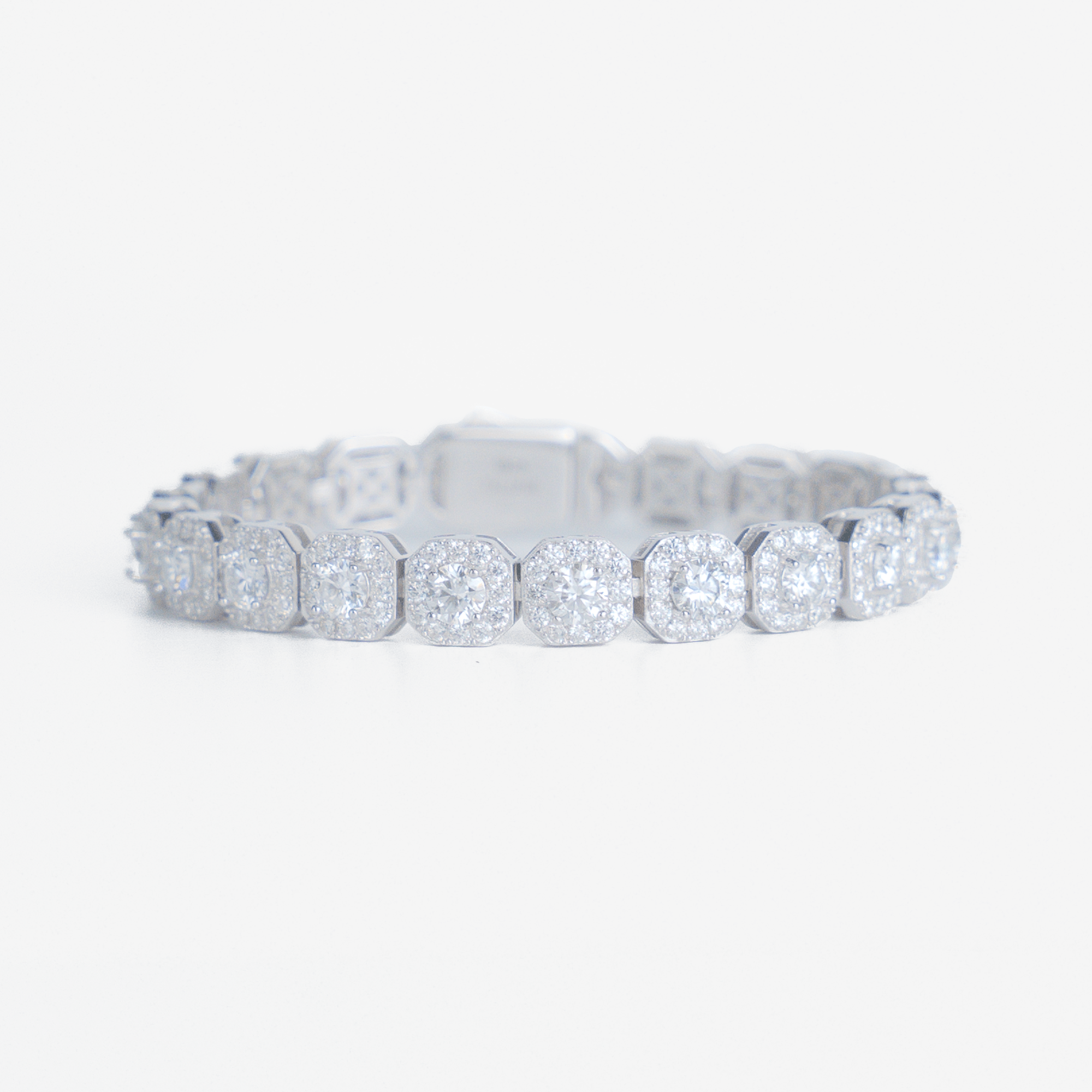 8mm Moissanite Cluster Bracelet