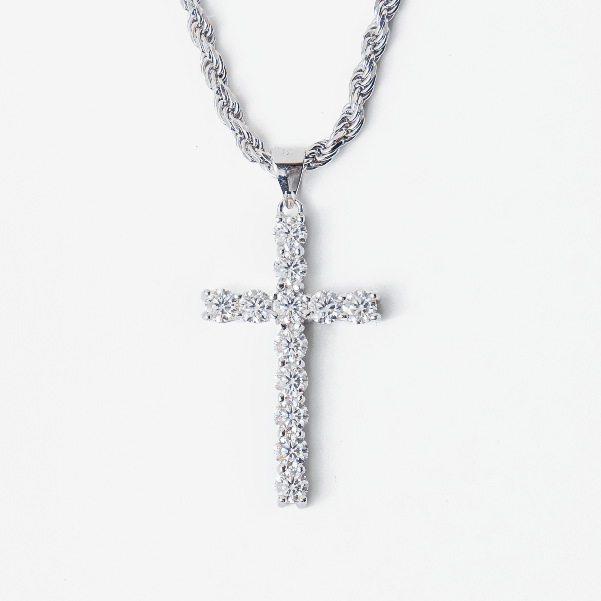 Moissanite Iced Cross Pendant