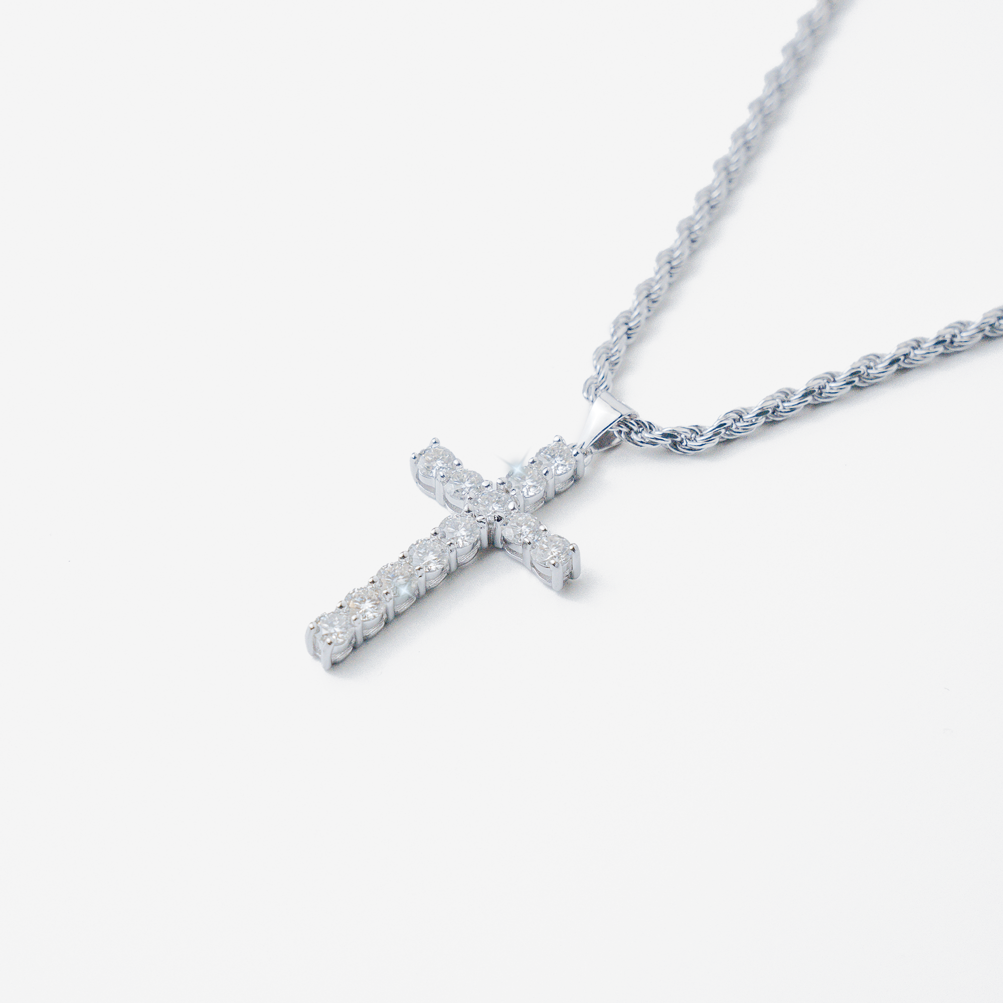 Moissanite Iced Cross Pendant