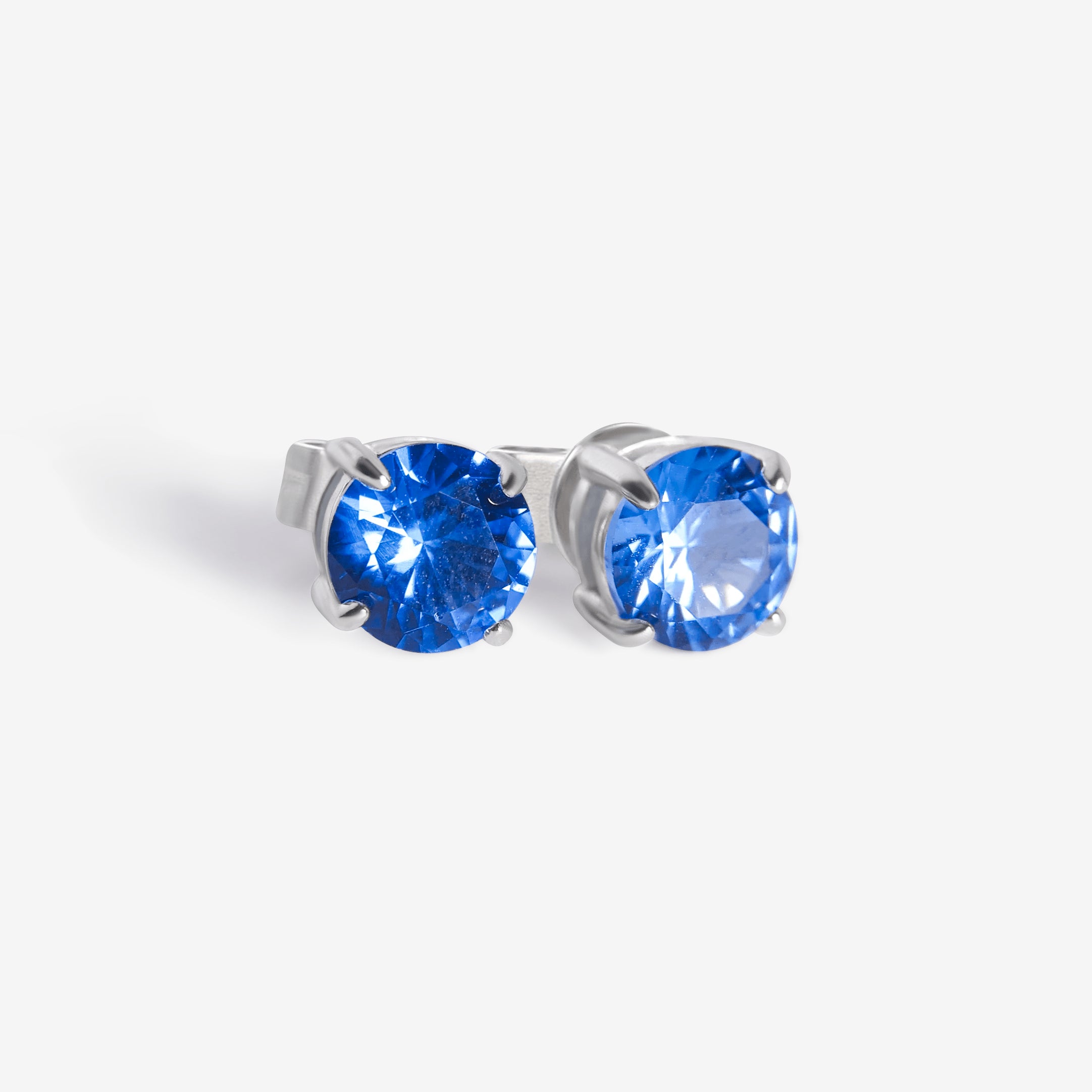 6MM Blue Tourmaline Earrings