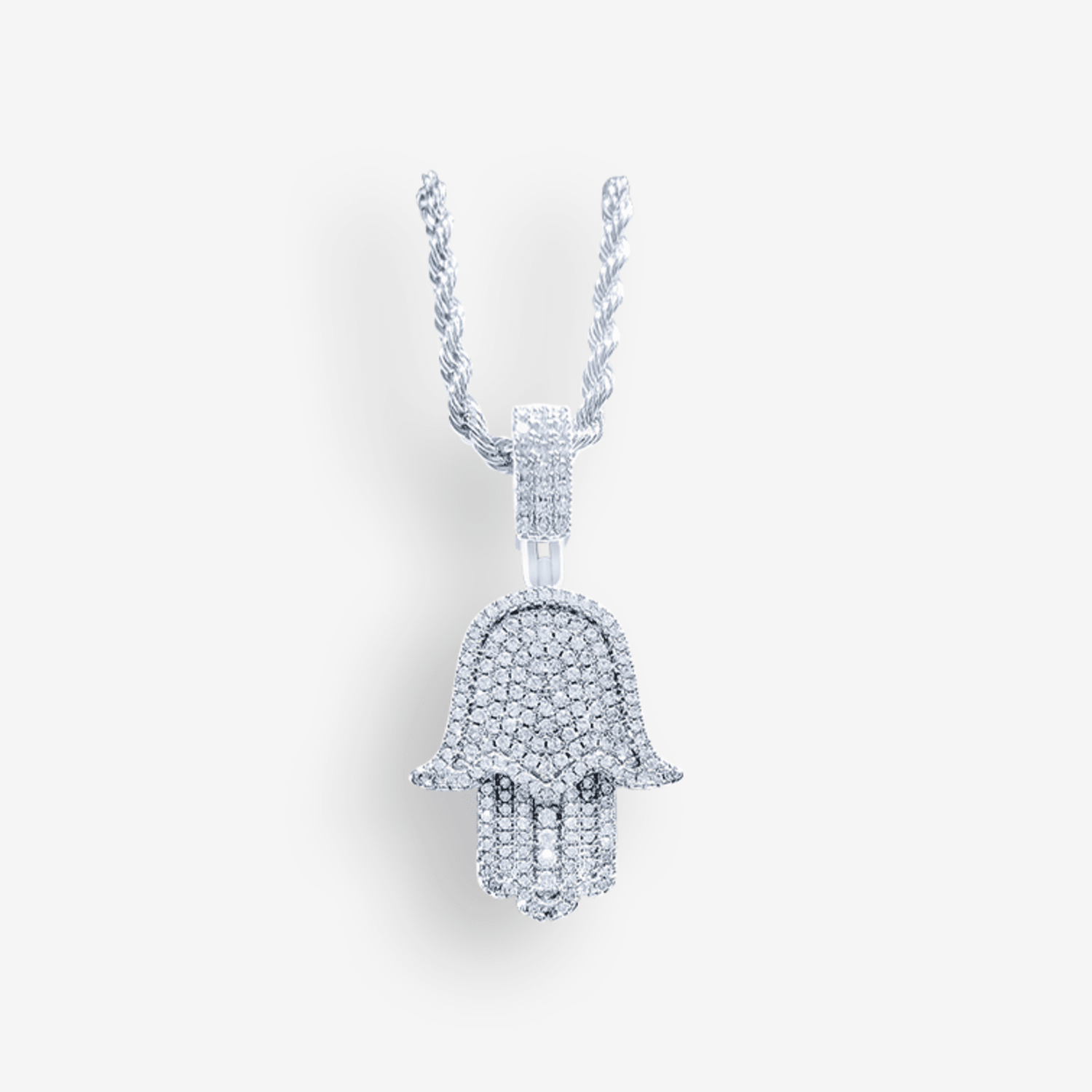 Iced Hamsa Pendant