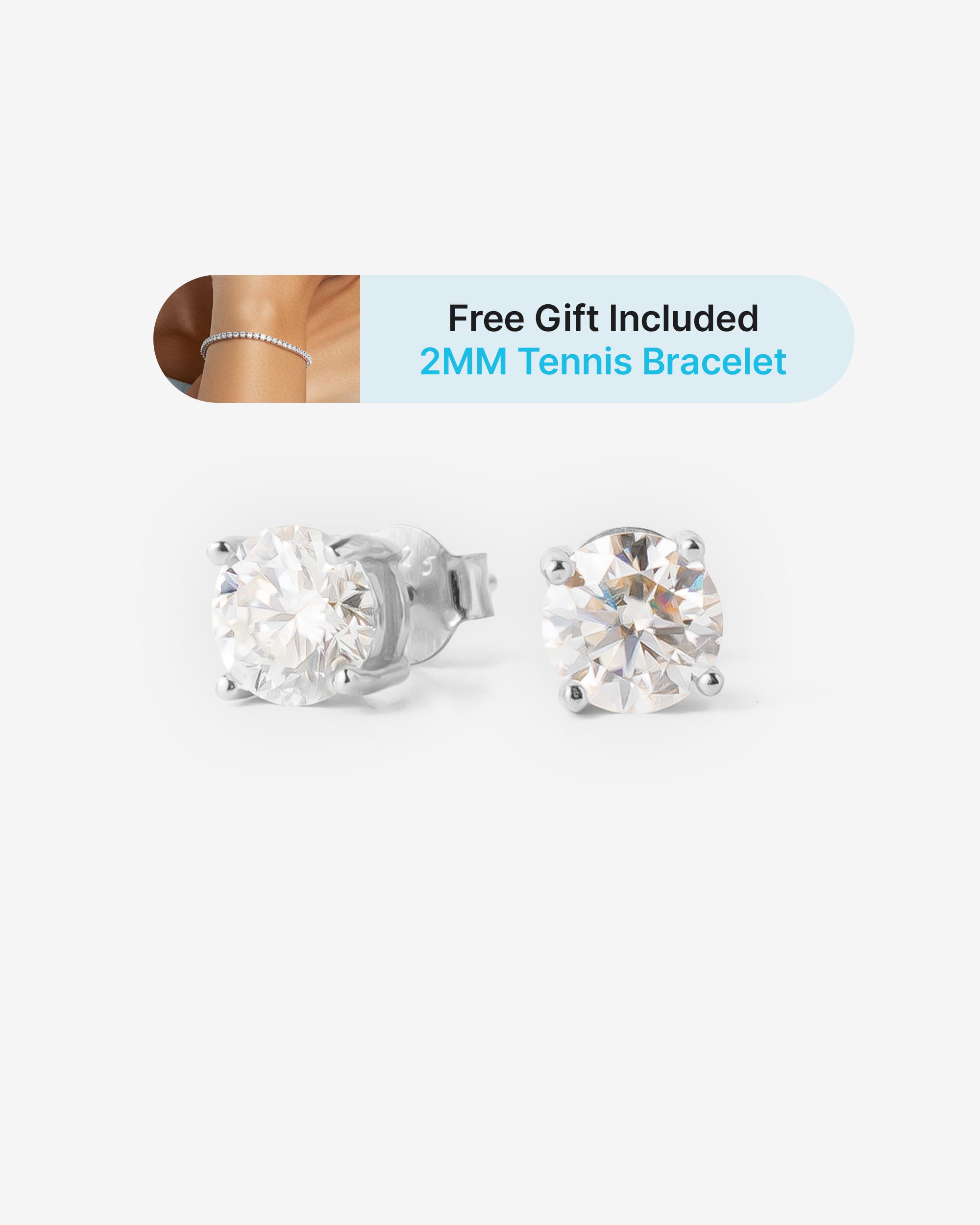 6MM Moissanite Earrings