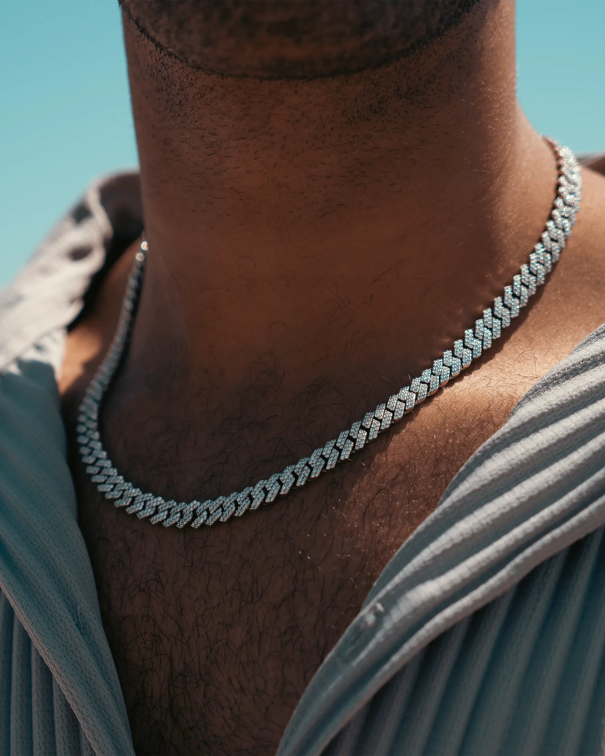 8MM Moissanite Prong Chain Yaluum