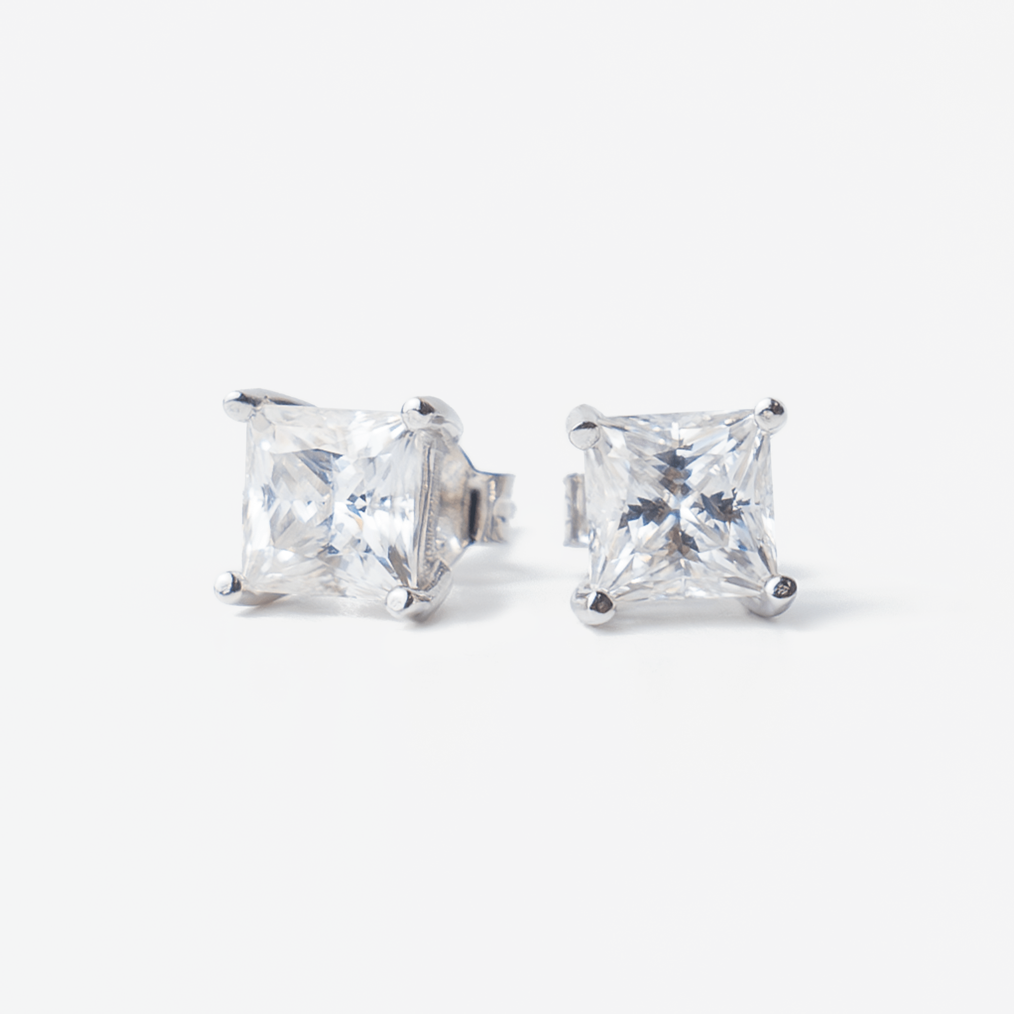 6MM Square Moissanite Earrings