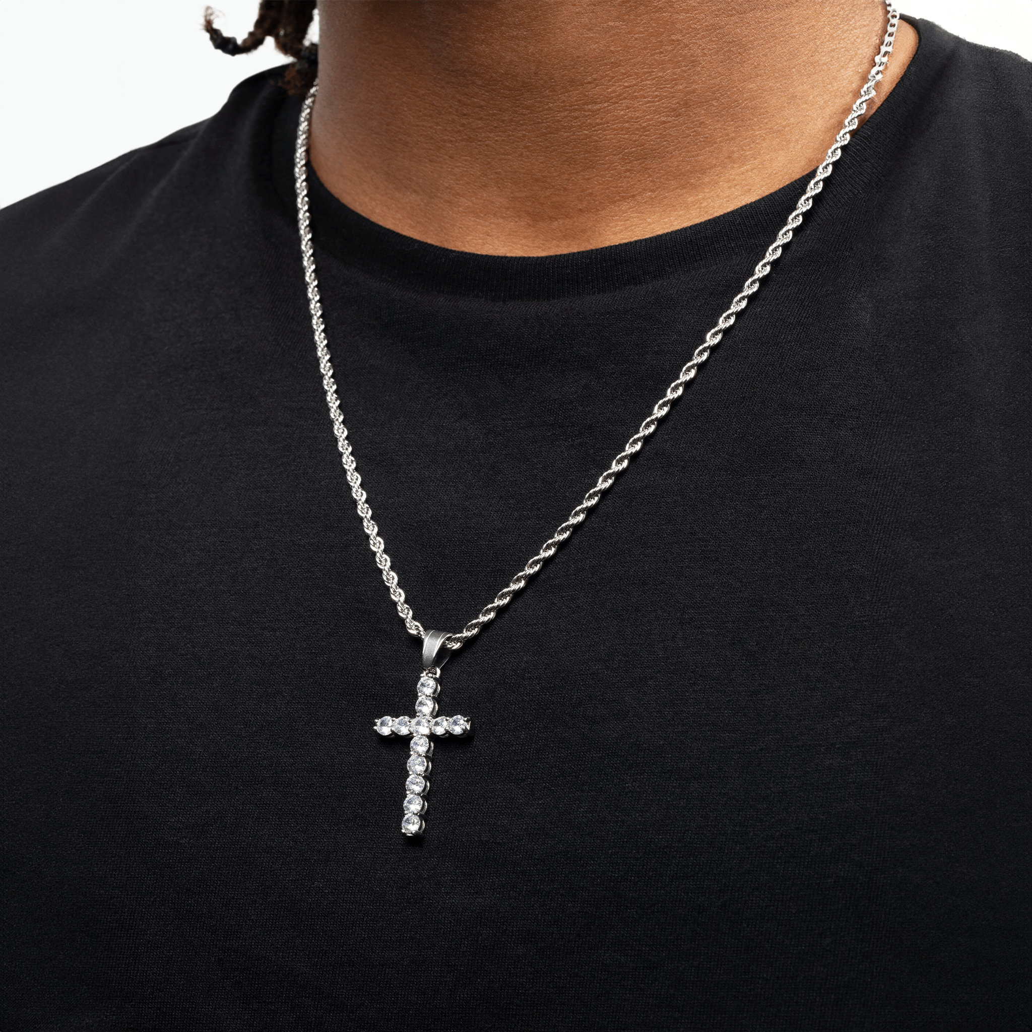 Iced Cross Pendant