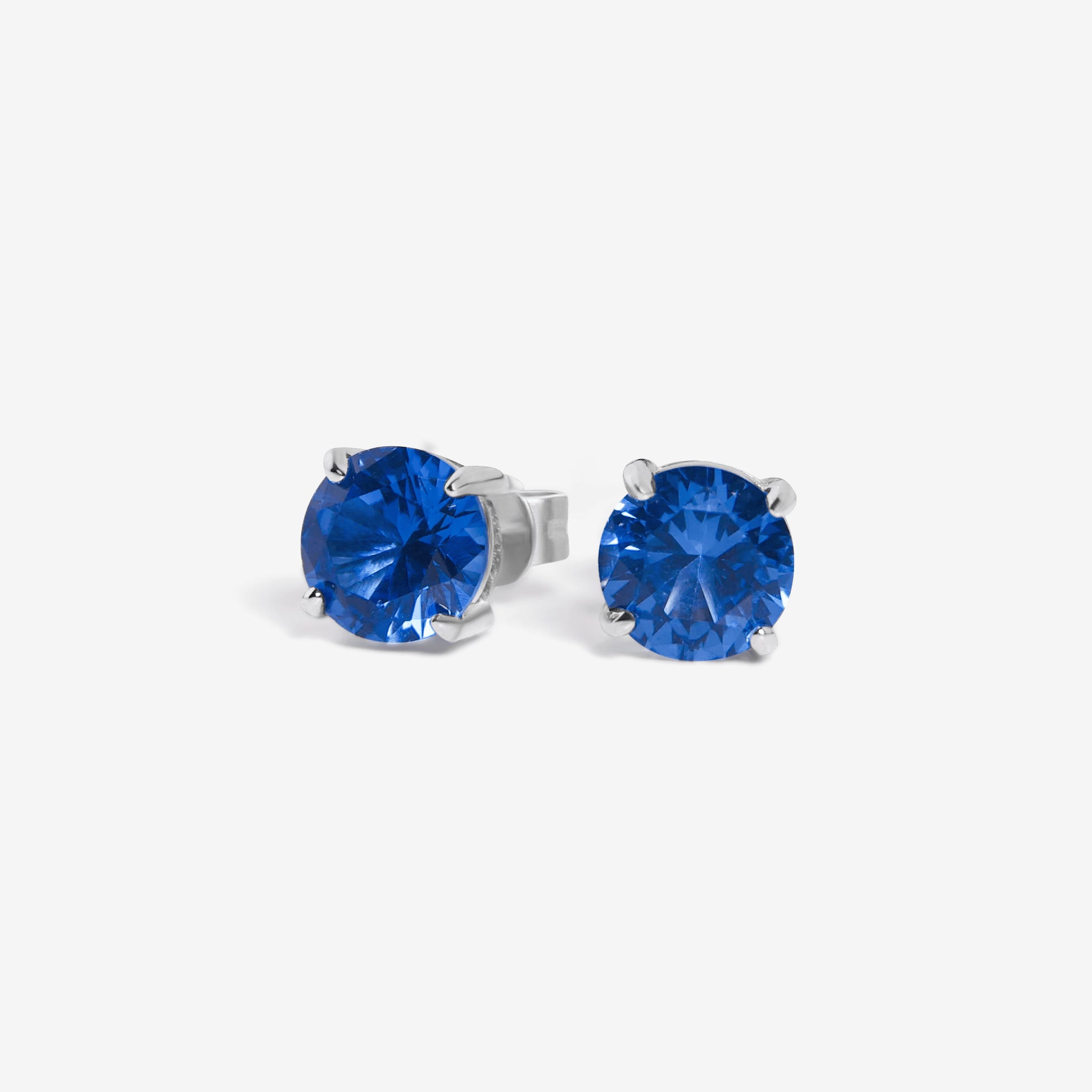 6MM Blue Tourmaline Earrings