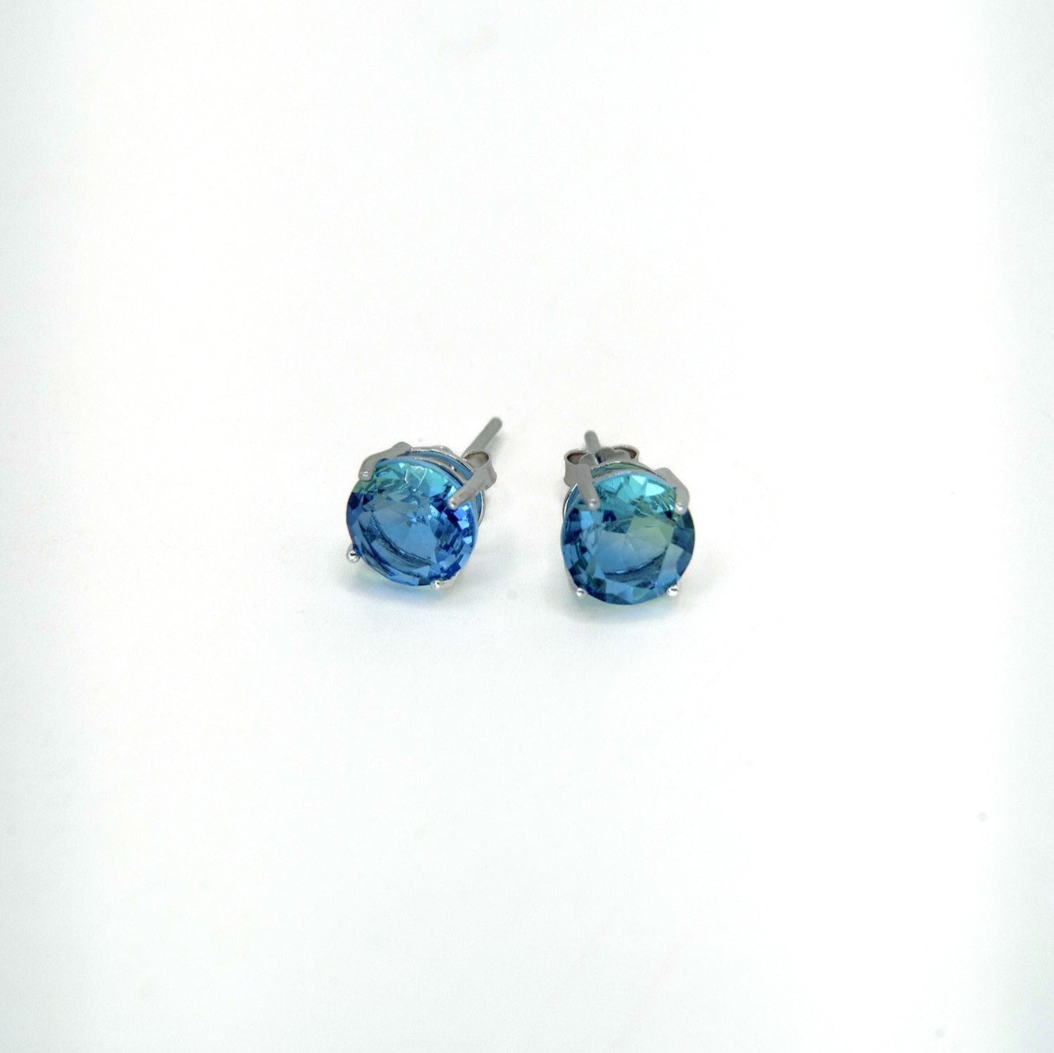 6MM Blue Tourmaline Earrings