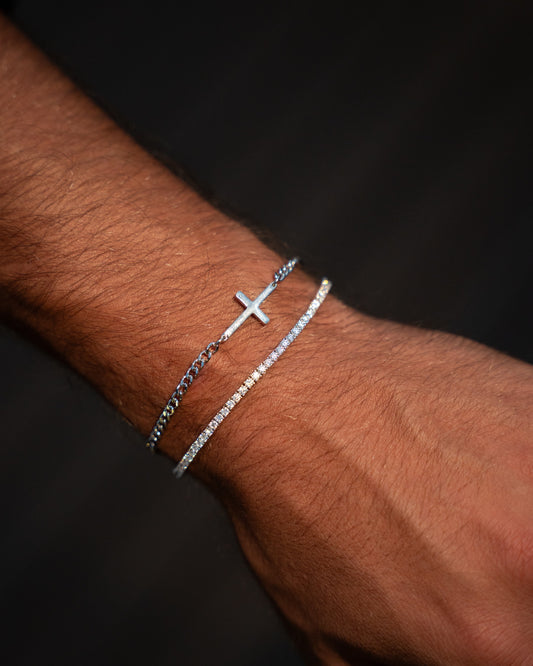 Silver Cross Bracelet