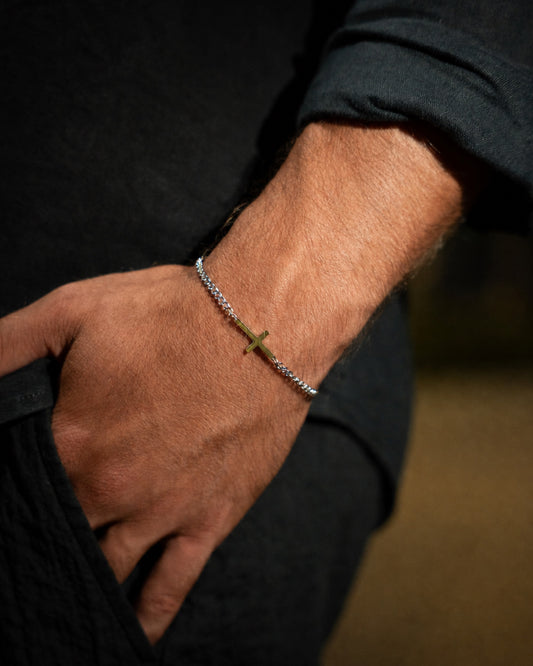 Silver Cross Bracelet