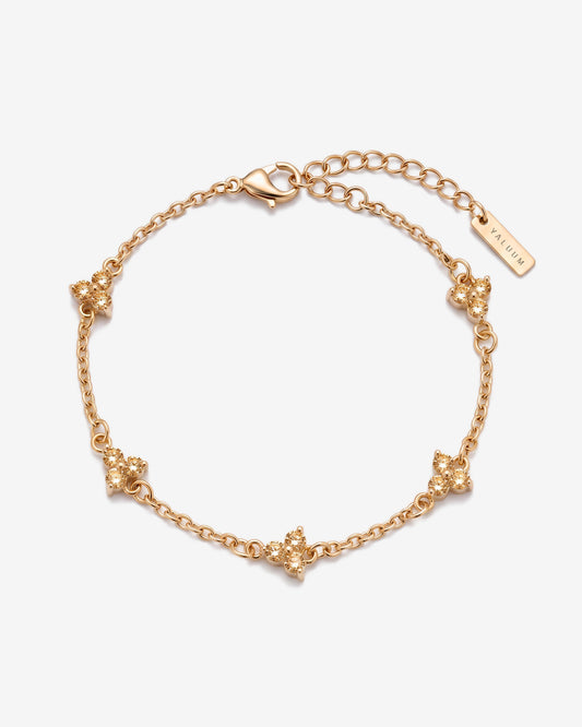 Yaluum Astra champagne moissanite gold bracelet – product view
