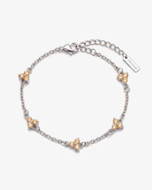 Yaluum Astra champagne moissanite silver bracelet – product view