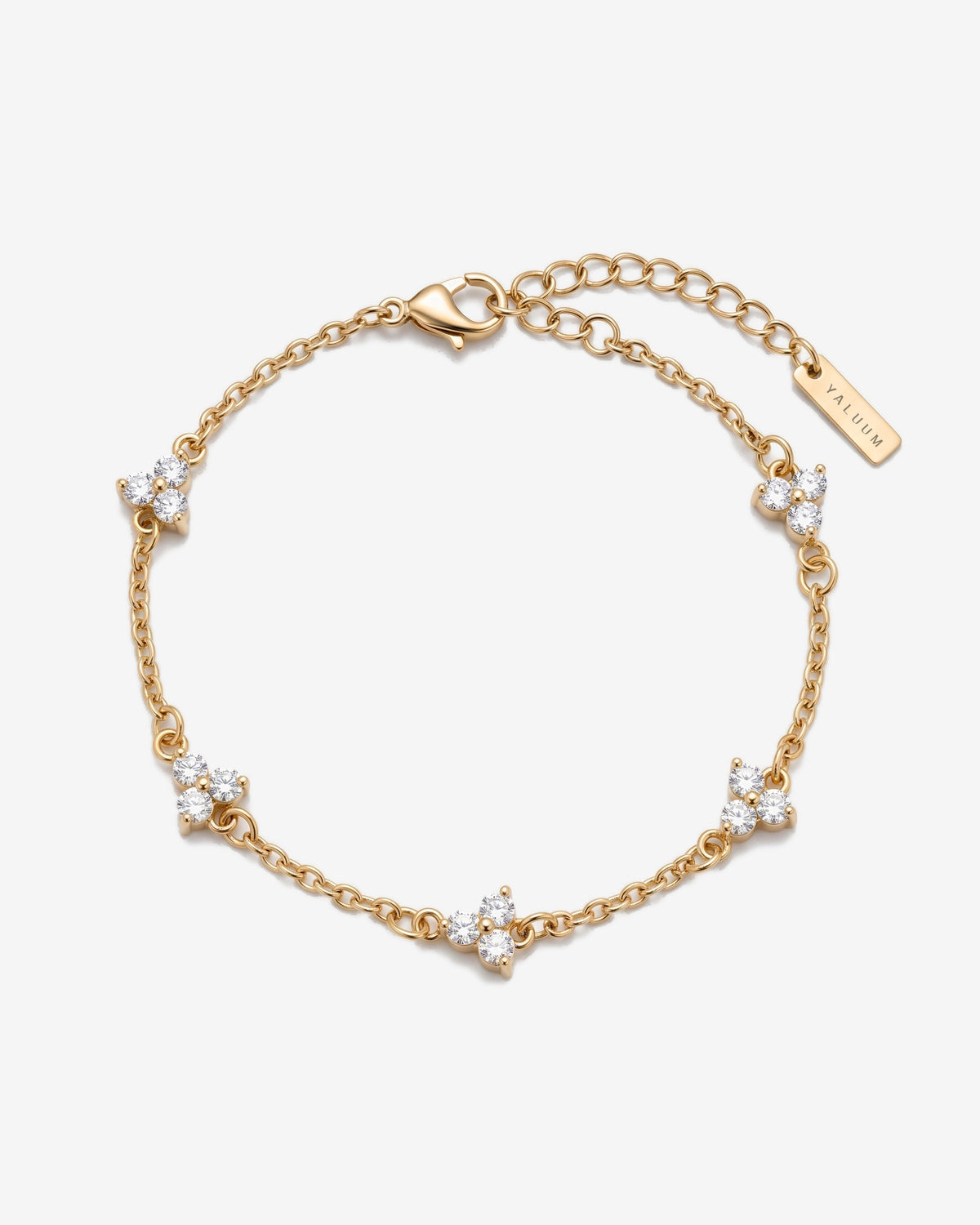 Yaluum Astra Pure clear moissanite gold bracelet – product view