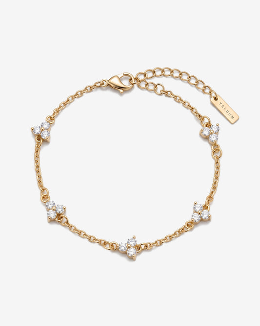 Yaluum Astra Pure clear moissanite gold bracelet – product view