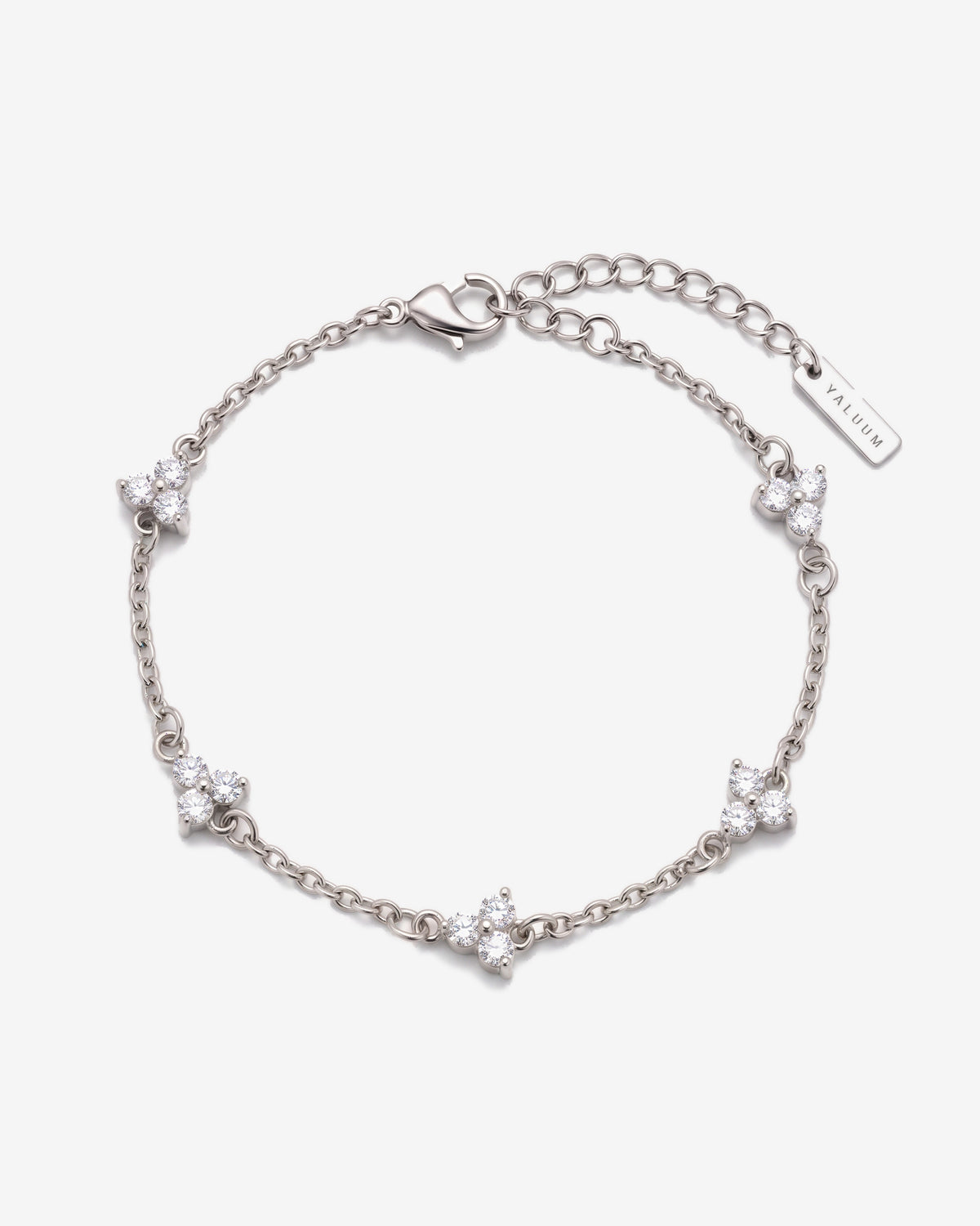 Yaluum Astra Pure clear moissanite silver bracelet – product view