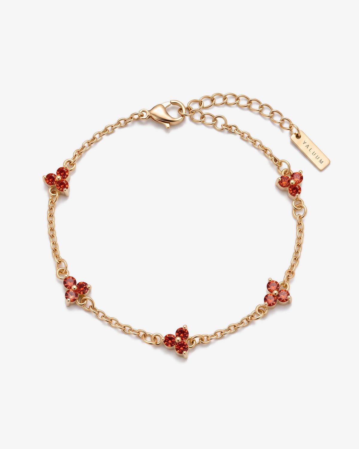Yaluum Astra ember moissanite gold bracelet – product view