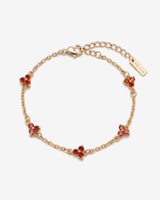 Yaluum Astra ember moissanite gold bracelet – product view
