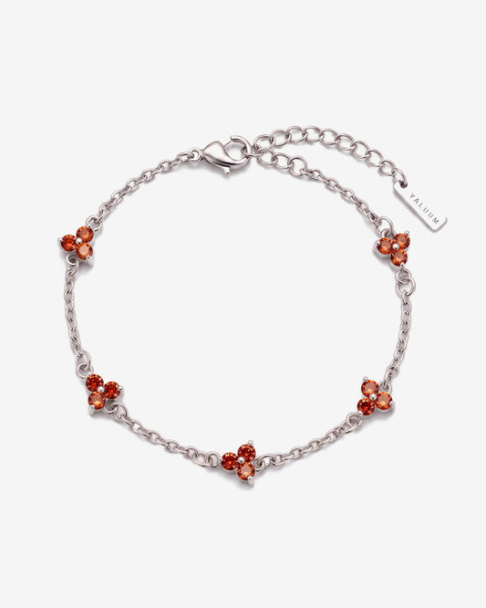 Yaluum Astra ember moissanite silver bracelet – product view