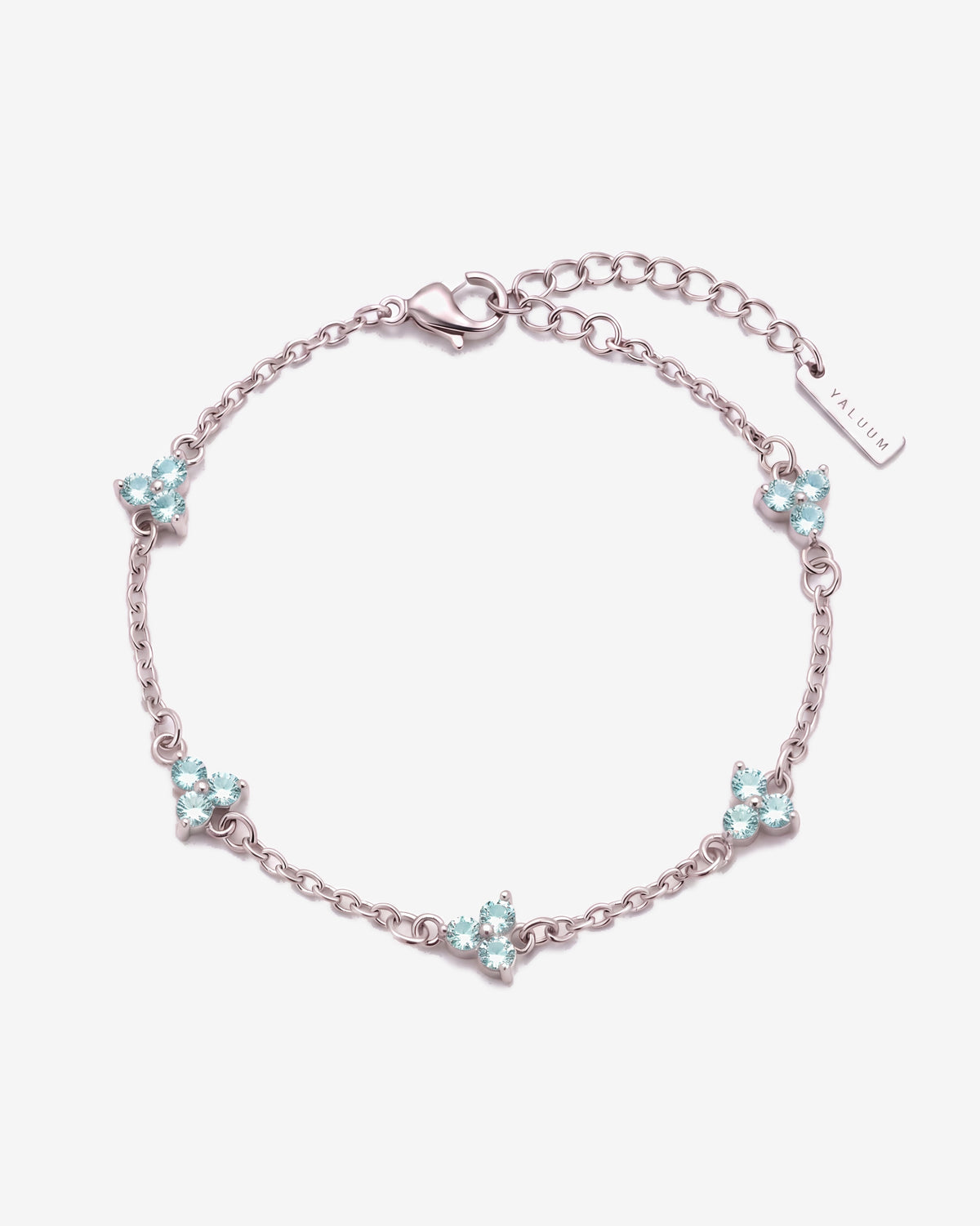 Yaluum Astra glacier moissanite silver bracelet – product view