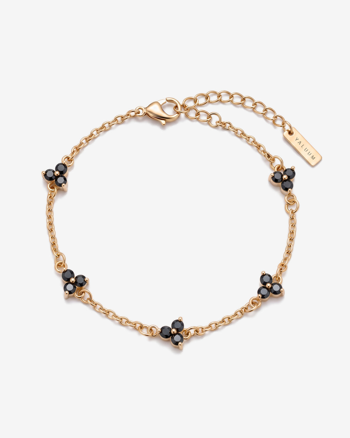 Yaluum Astra onyx moissanite gold bracelet – product view
