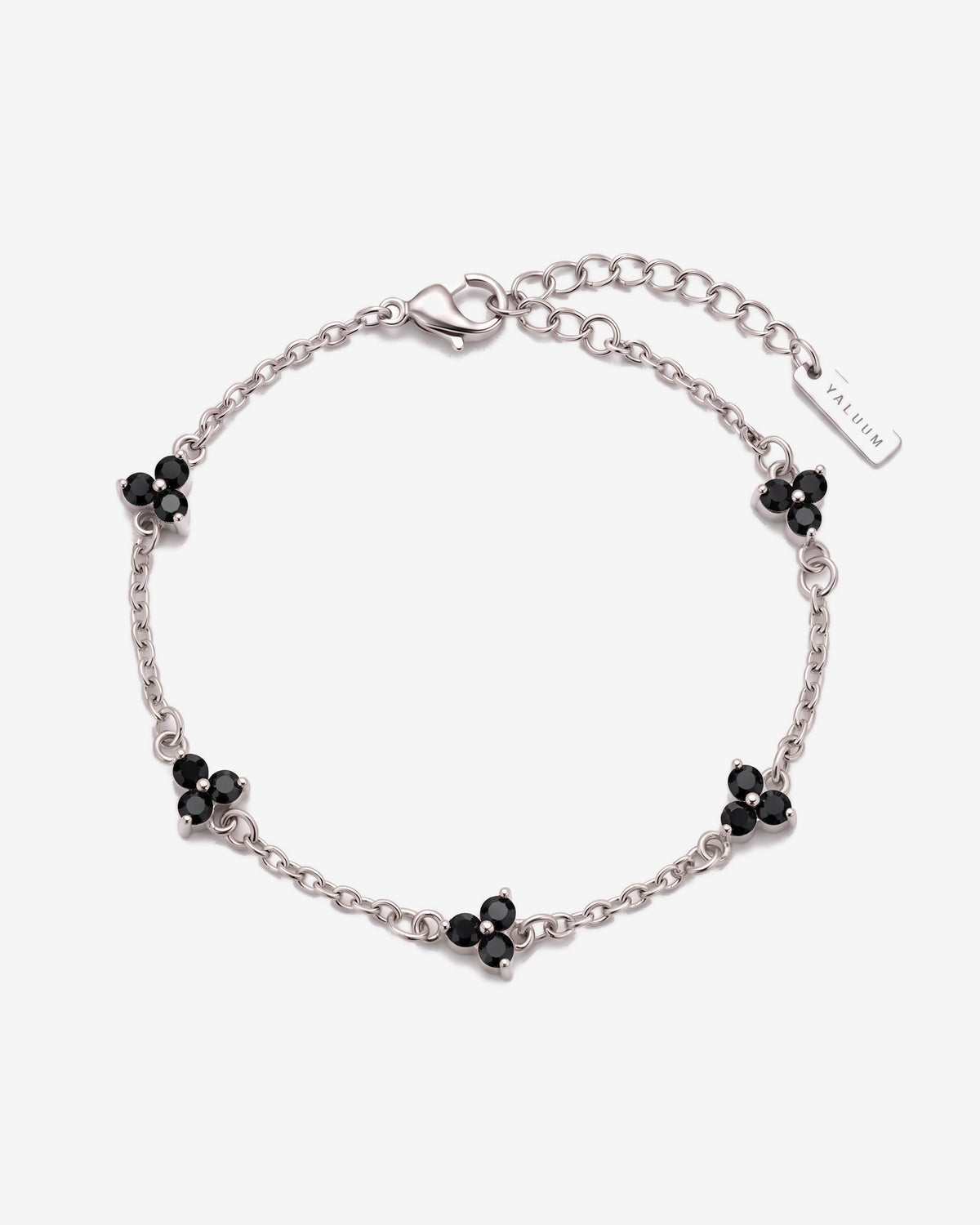 Yaluum Astra onyx moissanite silver bracelet – product view