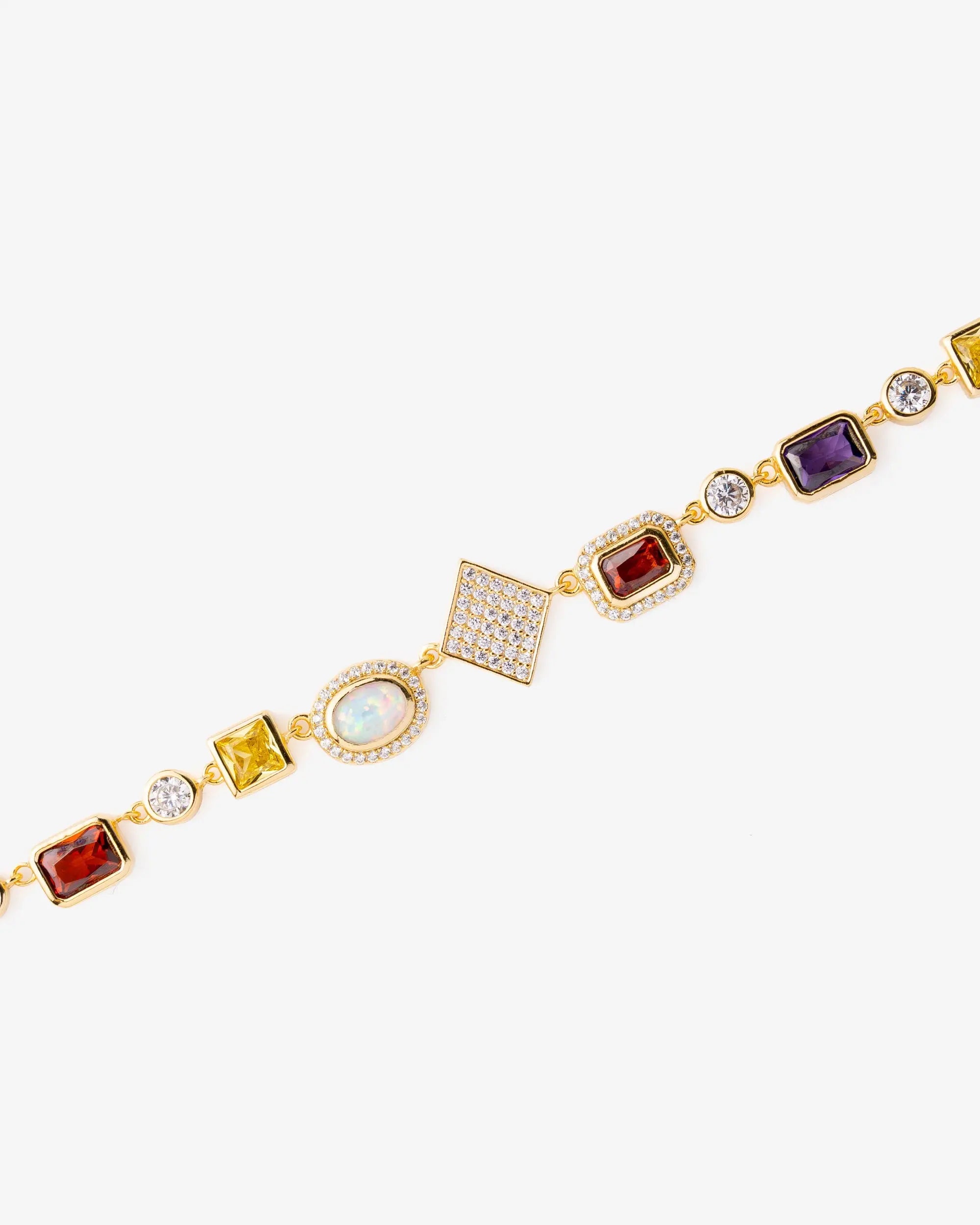 Gold Motif Gemstone Chain Yaluum