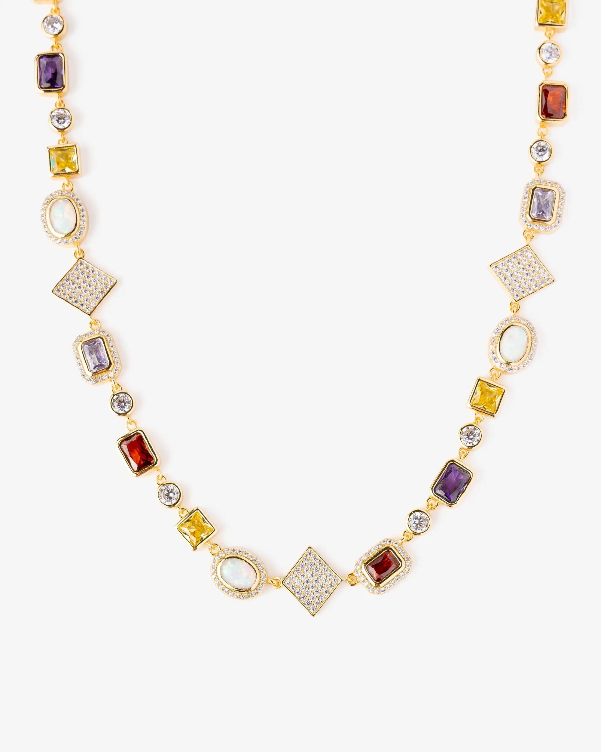 Gold Motif Gemstone Chain Yaluum
