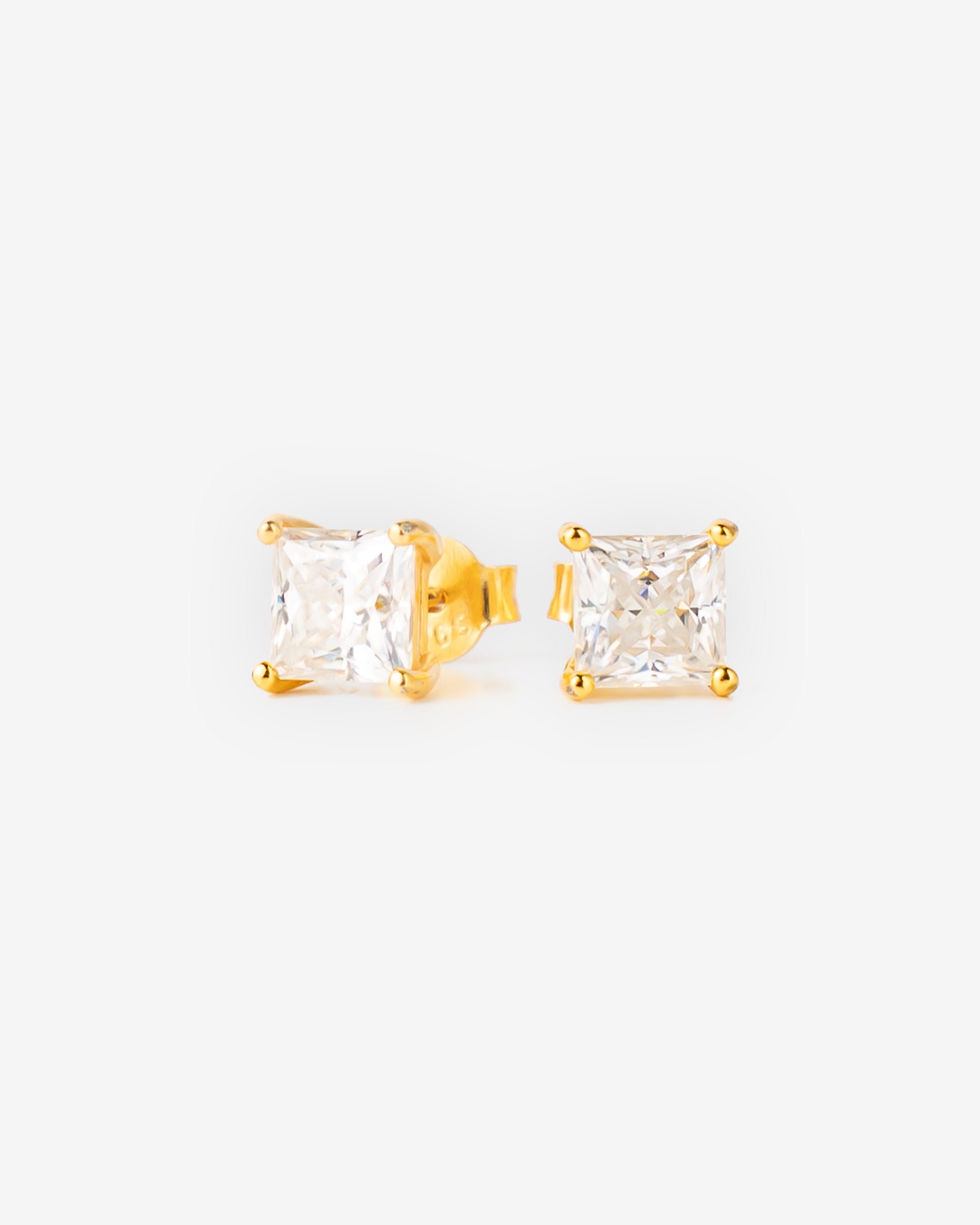 6MM Square Moissanite Earrings