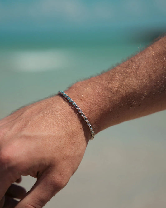 3MM Silver Rope Bracelet Yaluum